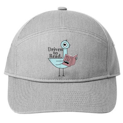 Driven To Read Pigeon Library Reading Books Readers 7-Panel Snapback Hat