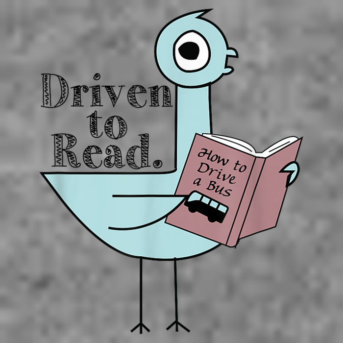 Driven To Read Pigeon Library Reading Books Readers 7-Panel Snapback Hat