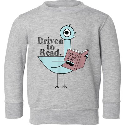 Driven To Read Pigeon Library Reading Books Readers Toddler Sweatshirt