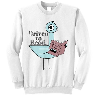 Driven To Read Pigeon Library Reading Books Readers Sweatshirt