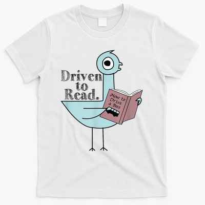Driven To Read Pigeon Library Reading Books Readers T-Shirt