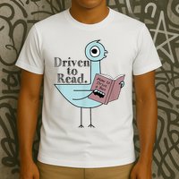 Driven To Read Pigeon Library Reading Books Readers T-Shirt