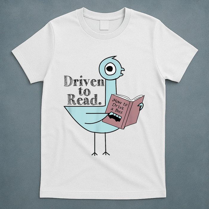 Driven To Read Pigeon Library Reading Books Readers T-Shirt