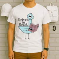 Driven To Read Pigeon Library Reading Books Readers T-Shirt