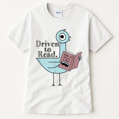 Driven To Read Pigeon Library Reading Books Readers Tall T-Shirt