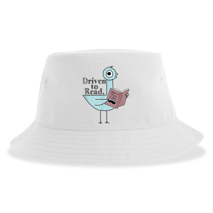 Driven To Read Pigeon Library Reading Books Readers Sustainable Bucket Hat