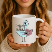 Driven To Read Pigeon Library Reading Books Readers Mug