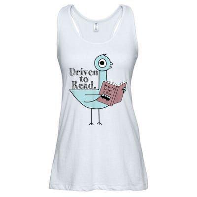 Driven To Read Pigeon Library Reading Books Readers Ladies Essential Flowy Tank