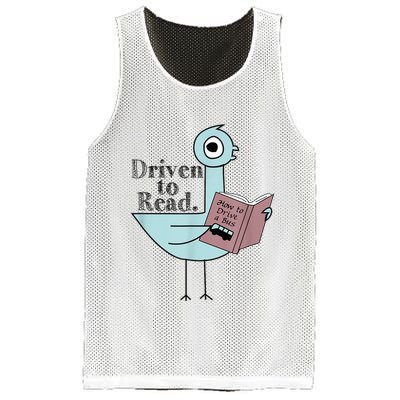 Driven To Read Pigeon Library Reading Books Readers Mesh Reversible Basketball Jersey Tank