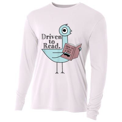 Driven To Read Pigeon Library Reading Books Readers Cooling Performance Long Sleeve Crew