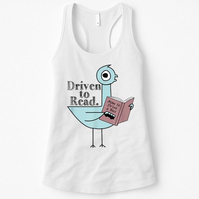 Driven To Read Pigeon Library Reading Books Readers Womens Tank Top