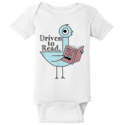 Driven To Read Pigeon Library Reading Books Readers Baby Bodysuit