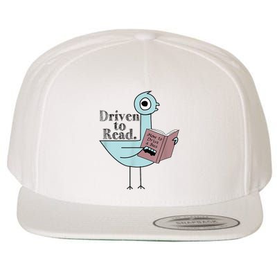 Driven To Read Pigeon Library Reading Books Readers Wool Snapback Cap