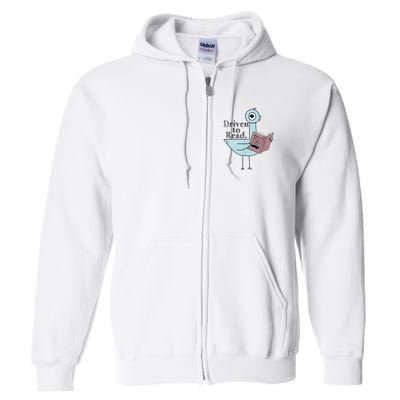 Driven To Read Pigeon Library Reading Books Readers Full Zip Hoodie