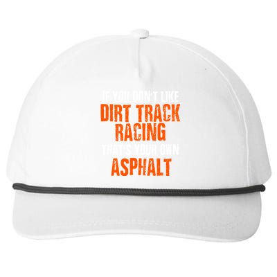 Dirt Track Racing Sprint Car Racing Quote Snapback Five-Panel Rope Hat