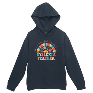 Dyslexia Teacher Retro Dyslexia SPED Therapist Rainbow Urban Pullover Hoodie