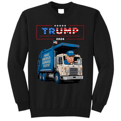 Donald Trump Rides In Garbage Truck Garbage For Trump Sweatshirt