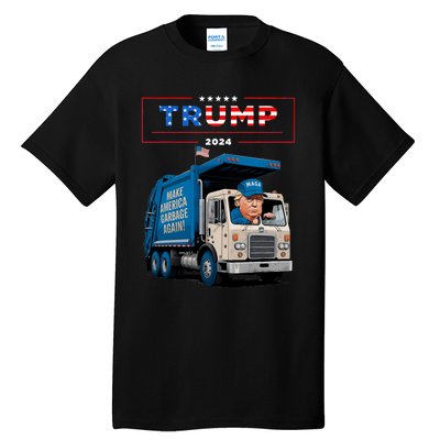 Donald Trump Rides In Garbage Truck Garbage For Trump Tall T-Shirt