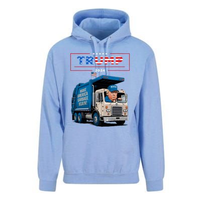 Donald Trump Rides In Garbage Truck Garbage For Trump Unisex Surf Hoodie