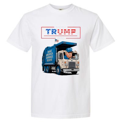 Donald Trump Rides In Garbage Truck Garbage For Trump Garment-Dyed Heavyweight T-Shirt