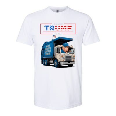 Donald Trump Rides In Garbage Truck Garbage For Trump Softstyle CVC T-Shirt