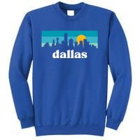 Dallas Texas Retro Sunset Skyline Sweatshirt