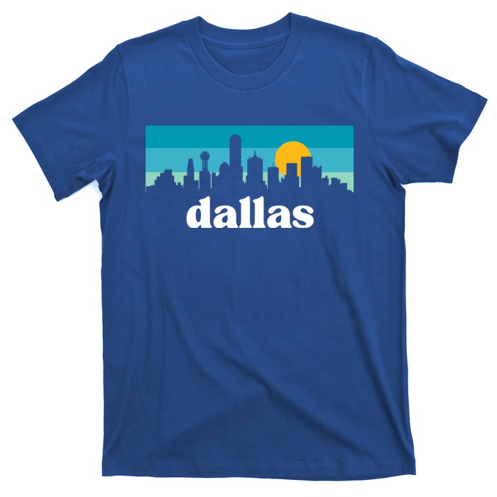 Dallas Texas Retro Sunset Skyline T-Shirt