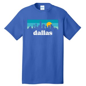 Dallas Texas Retro Sunset Skyline Tall T-Shirt