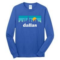 Dallas Texas Retro Sunset Skyline Tall Long Sleeve T-Shirt