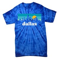 Dallas Texas Retro Sunset Skyline Tie-Dye T-Shirt