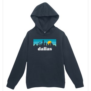 Dallas Texas Retro Sunset Skyline Urban Pullover Hoodie