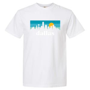 Dallas Texas Retro Sunset Skyline Garment-Dyed Heavyweight T-Shirt