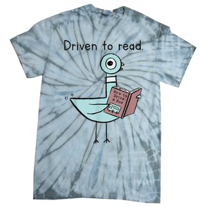 Driven To Read Pigeon Library Reading Books Readers Tie-Dye T-Shirt