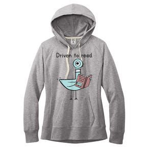 Driven To Read Pigeon Library Reading Books Readers Women's Fleece Hoodie