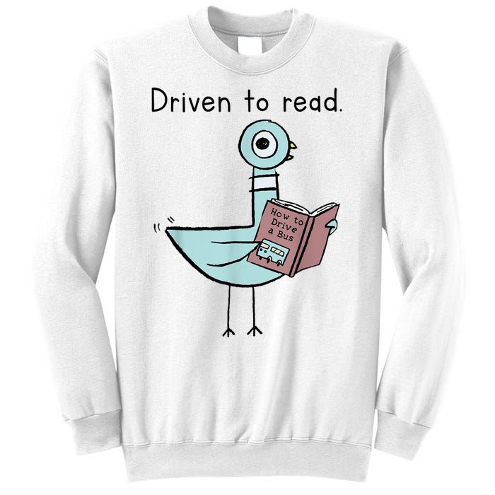 Driven To Read Pigeon Library Reading Books Readers Sweatshirt