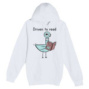 Driven To Read Pigeon Library Reading Books Readers Premium Pullover Hoodie