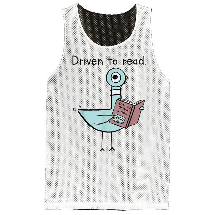 Driven To Read Pigeon Library Reading Books Readers Mesh Reversible Basketball Jersey Tank