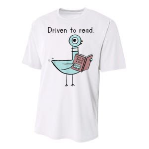 Driven To Read Pigeon Library Reading Books Readers Performance Sprint T-Shirt