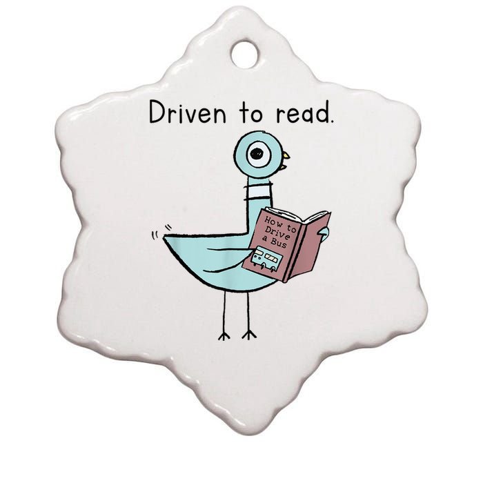 Driven To Read Pigeon Library Reading Books Readers Ceramic Star Ornament