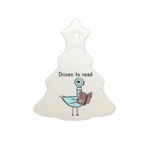 Driven To Read Pigeon Library Reading Books Readers Ceramic Tree Ornament