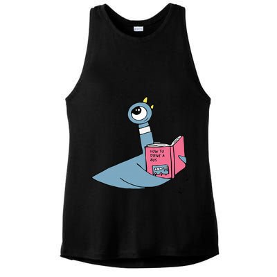 Driven To Read Pigeon Library Reading Books Reader Ladies PosiCharge Tri-Blend Wicking Tank