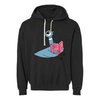 Driven To Read Pigeon Library Reading Books Reader Garment-Dyed Fleece Hoodie