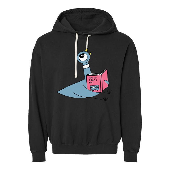 Driven To Read Pigeon Library Reading Books Reader Garment-Dyed Fleece Hoodie