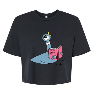 Driven To Read Pigeon Library Reading Books Reader Bella+Canvas Jersey Crop Tee