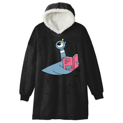 Driven To Read Pigeon Library Reading Books Reader Hooded Wearable Blanket