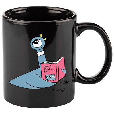 Driven To Read Pigeon Library Reading Books Reader 11oz C Handle Ceramic Mug