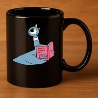 Driven To Read Pigeon Library Reading Books Reader 11oz C Handle Ceramic Mug