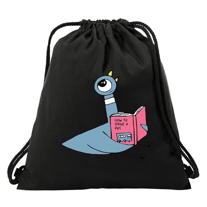 Driven To Read Pigeon Library Reading Books Reader Drawstring Bag