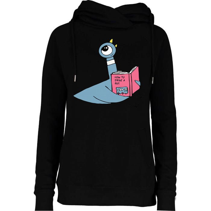 Driven To Read Pigeon Library Reading Books Reader Womens Funnel Neck Pullover Hood