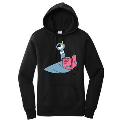 Driven To Read Pigeon Library Reading Books Reader Women's Pullover Hoodie